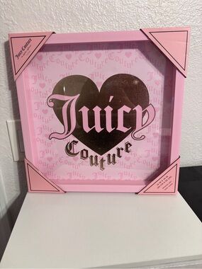 Juicy Couture Pink & Gold Heart Logo Wall Art